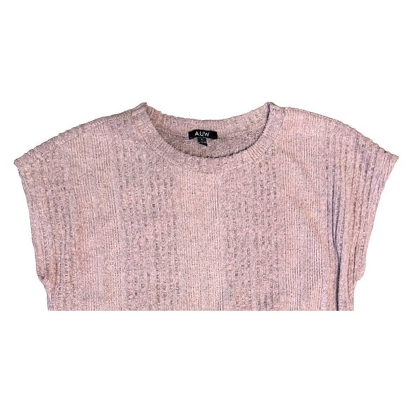 A.U.W Women's dusty pink pullover cap sleeve top size L - Picture 2 of 8